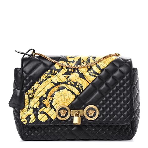 versace quilted icon shoulder bag